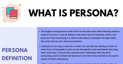 persona definition in poetry|Persona .